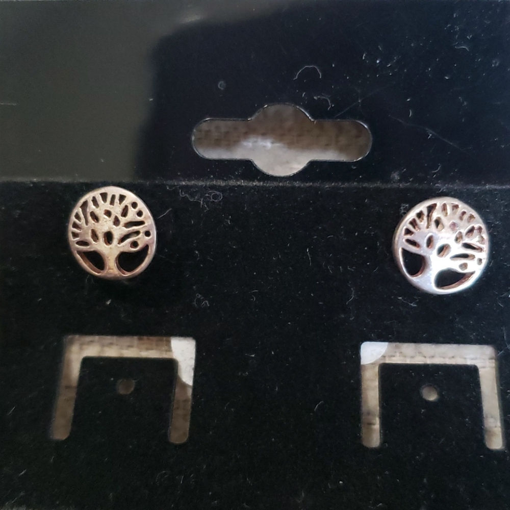 STERLING SILVER TREE EARRINGS